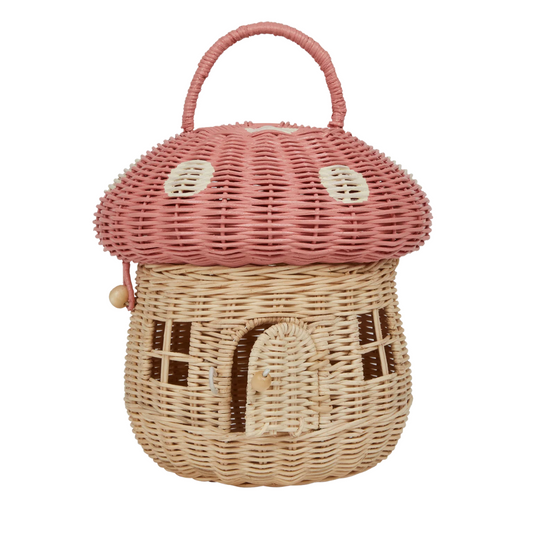 Olli Ella - Rattan Mushroom Basket - Musk