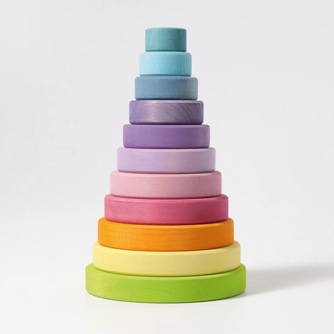 Grimm's Large Stacking Conical Tower - Pastel