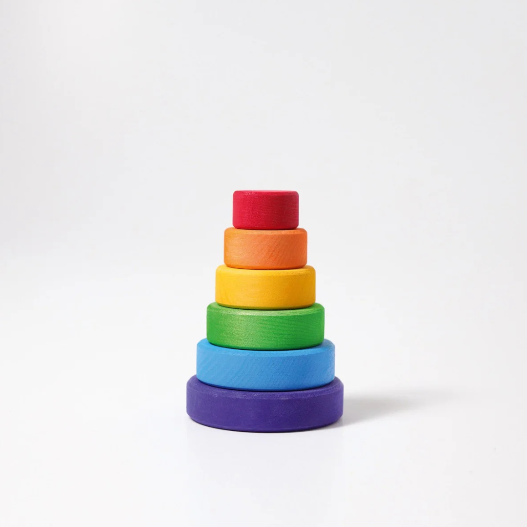 Grimm's Small Stacking Conical Tower - Rainbow