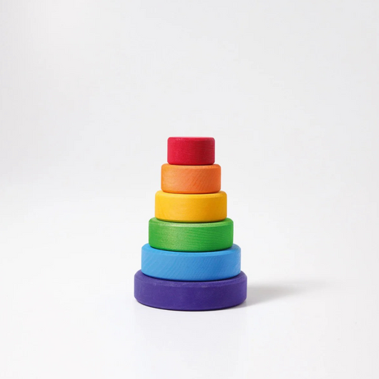 Grimm's Small Stacking Conical Tower - Rainbow