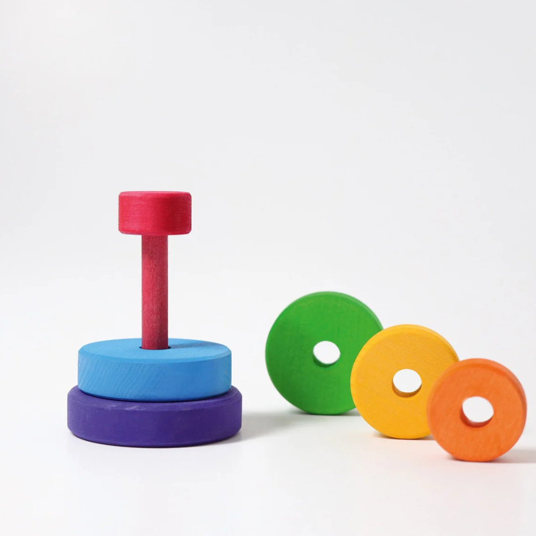 Grimm's Small Stacking Conical Tower - Rainbow