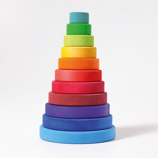 Grimm's Large Stacking Conical Tower - Rainbow