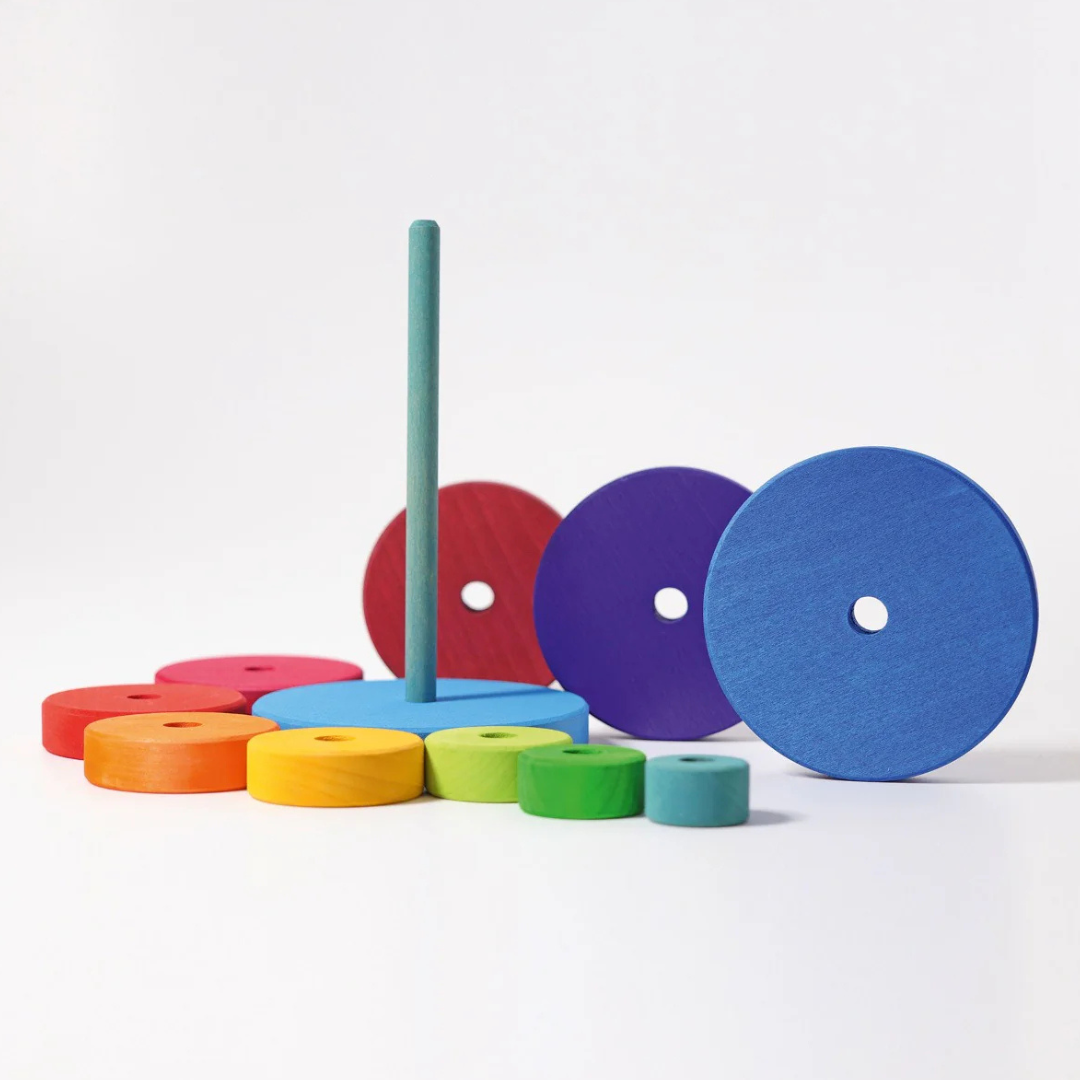 Grimm's Large Stacking Conical Tower - Rainbow