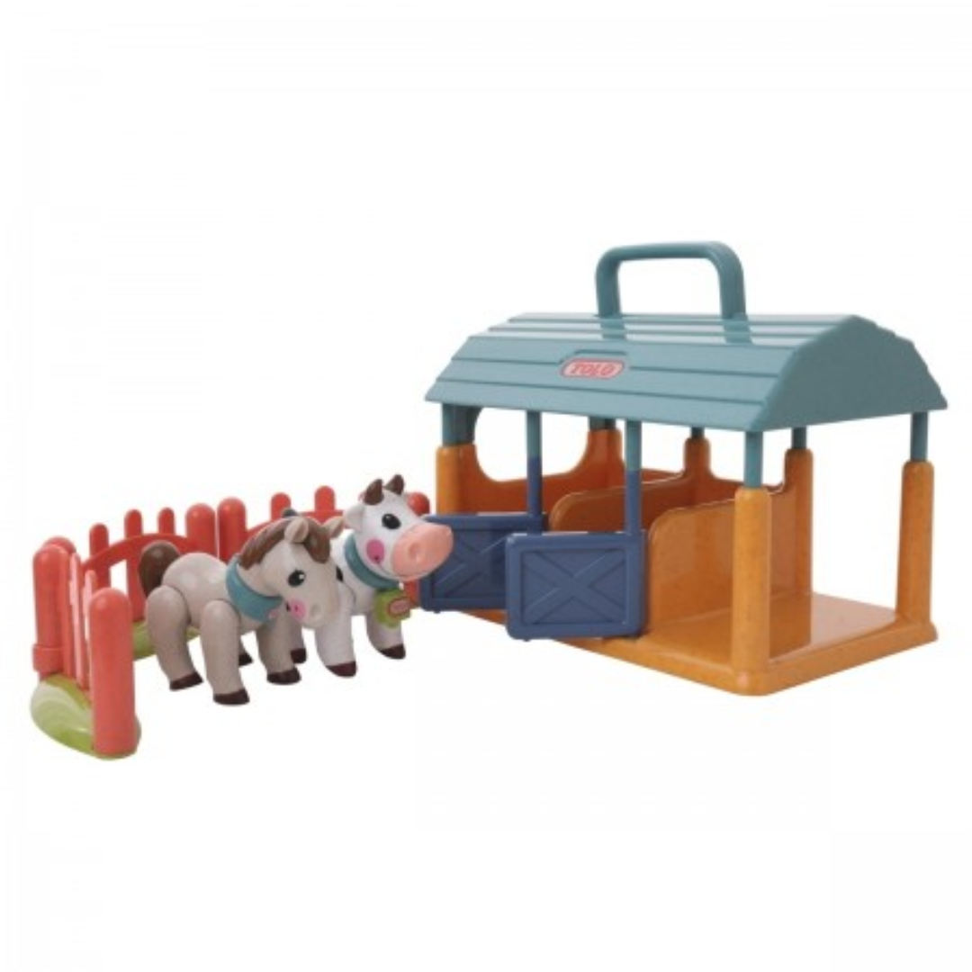 Tolo Toys - First Friends Cow & Horse Stable Set
