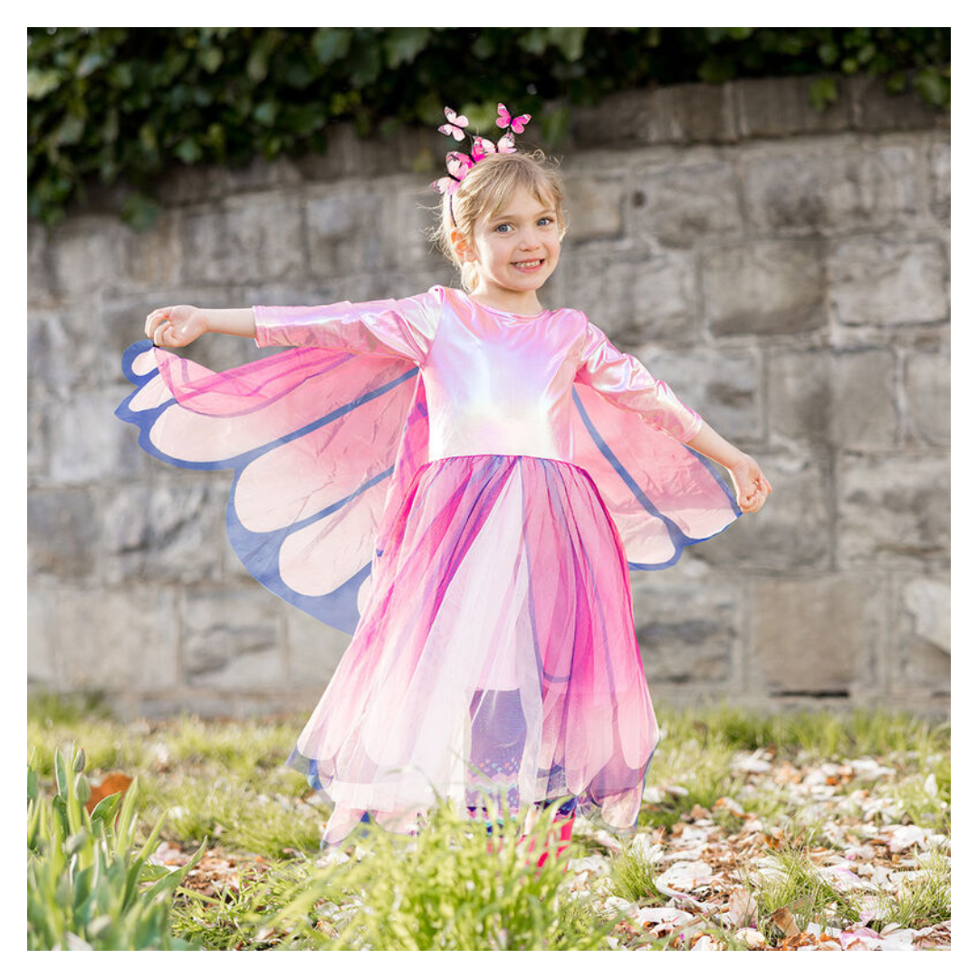 Great Pretenders - Pink Butterfly Twirl Dress with Wings