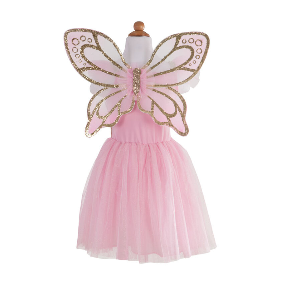 Great Pretenders - Gold Sequins Butterfly Dress & Wings