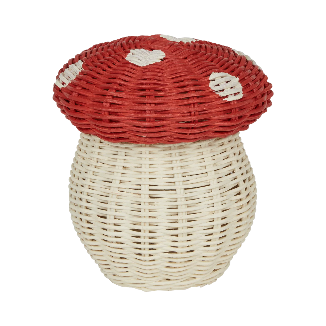 Olli Ella - Rattan Porcini Basket - Red