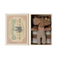 Maileg Sleepy Wakey Baby Mouse in Box Rose