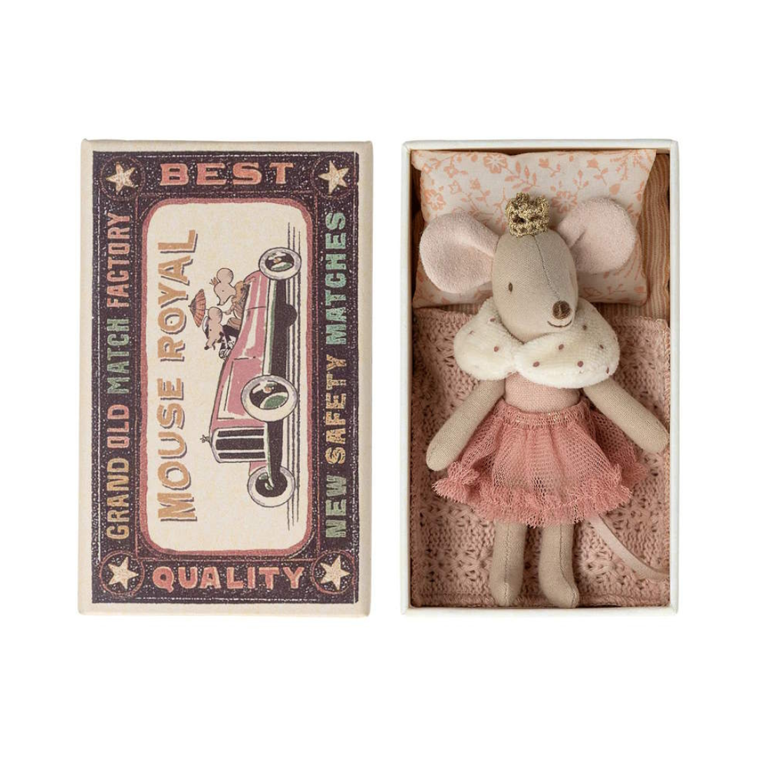 Maileg Princess Mouse in Matchbox