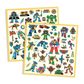 Djeco 160 Metallic Robot Stickers