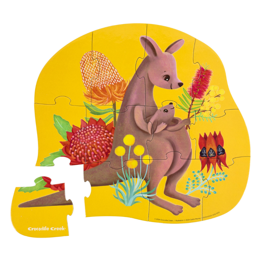 Crocodile Creek - Mini Puzzle - Kangaroo & Joey