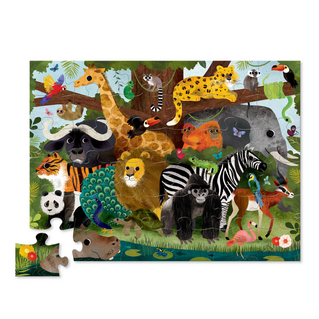 Crocodile Creek - Classic Floor Puzzle - Jungle Friends | 36 Piece