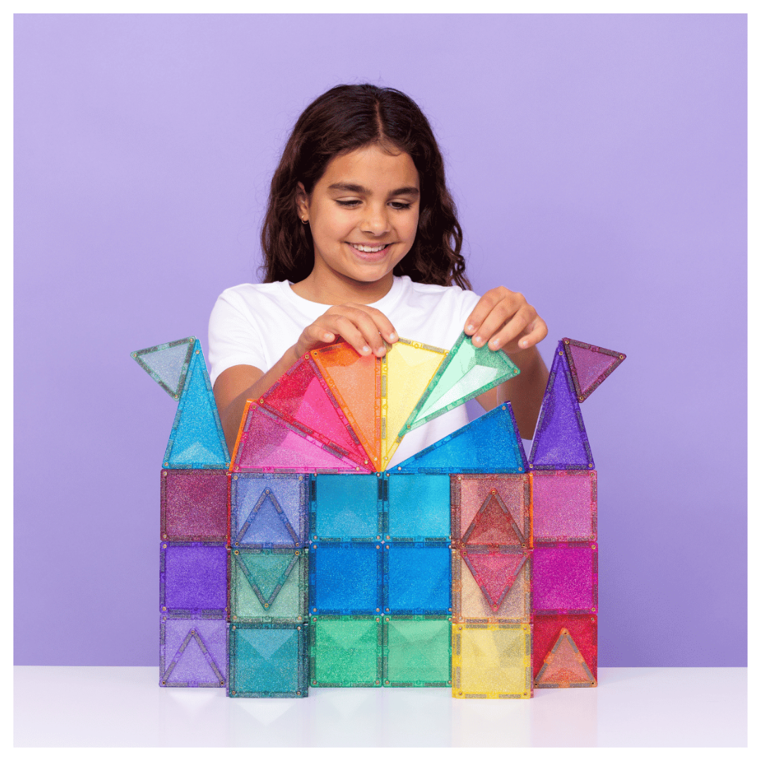 Connetix Tiles 48 Piece Glitter Castle Pack