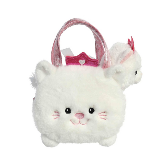 Fancy Pals - White Princess Cat in Kitty Bag