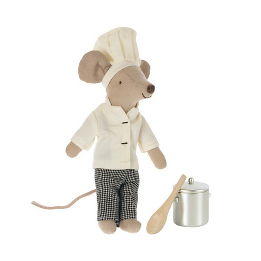 Maileg Mouse Chef with Pot & Spoon