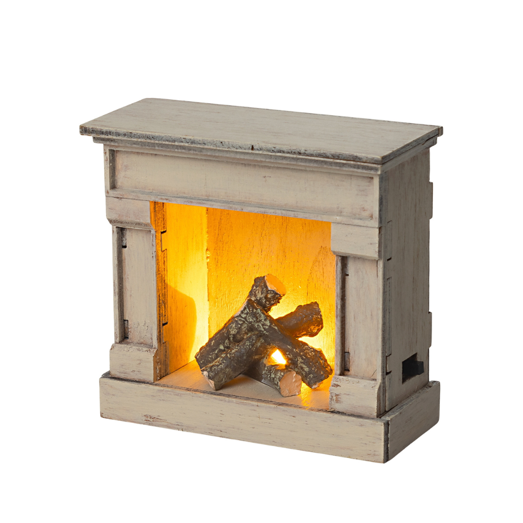Maileg Miniature Fireplace Off White