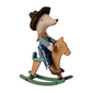 Maileg Cowboy Mouse on Rocking Horse