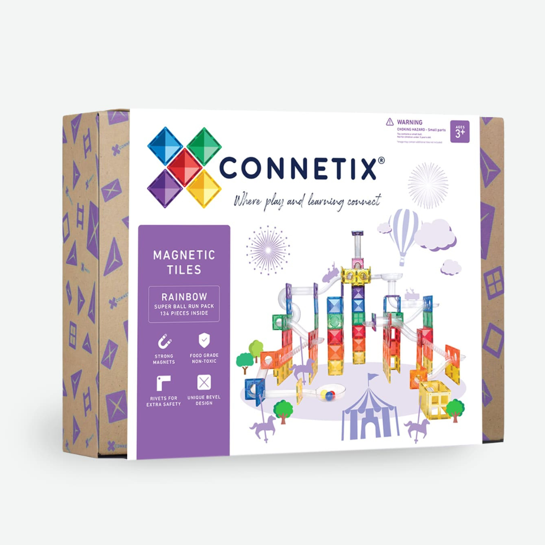 Connetix Tiles 134 Piece Super Ball Run Pack