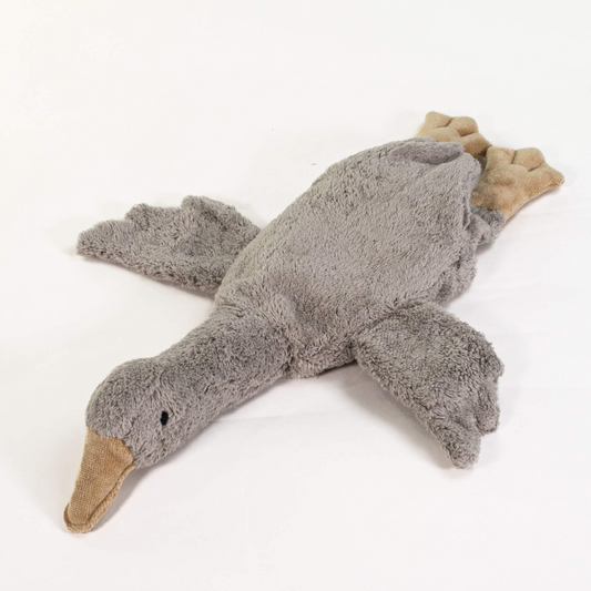 SENGER Cuddly Animal - Goose Small Grey Vegan with Removable Heat/Cool Pack