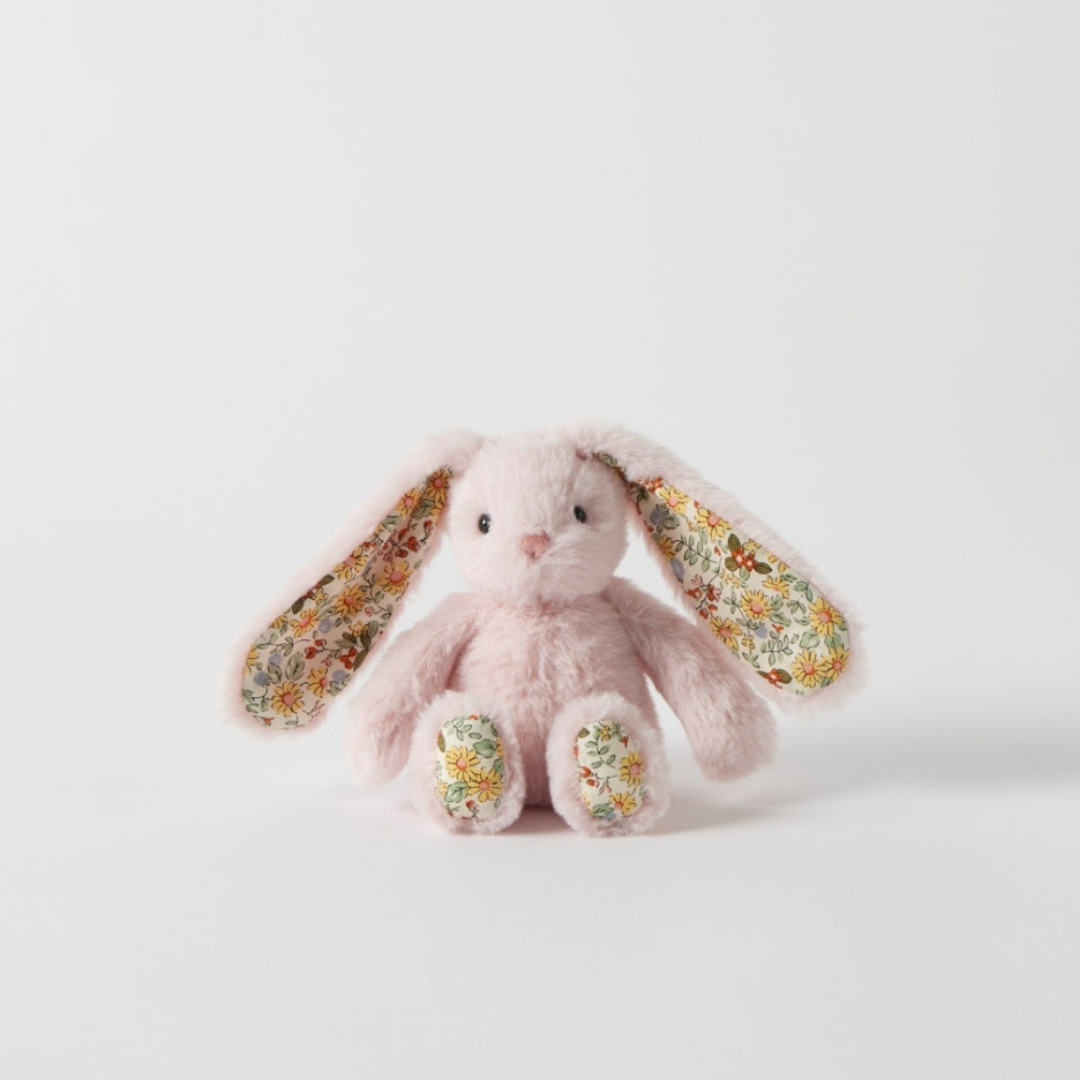 Jiggle & Giggle - Floral Pink Bunny Rattle