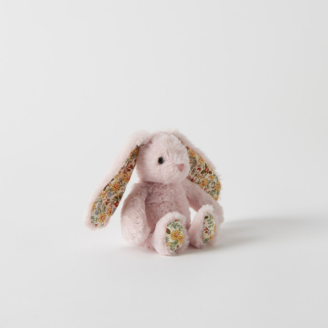 Jiggle & Giggle - Floral Pink Bunny Rattle