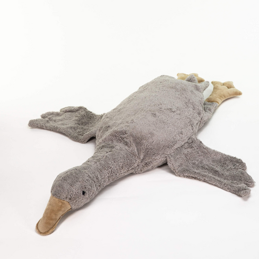 SENGER Cuddly Animal - Goose Large Grey Vegan with Removable Heat/Cool Pack