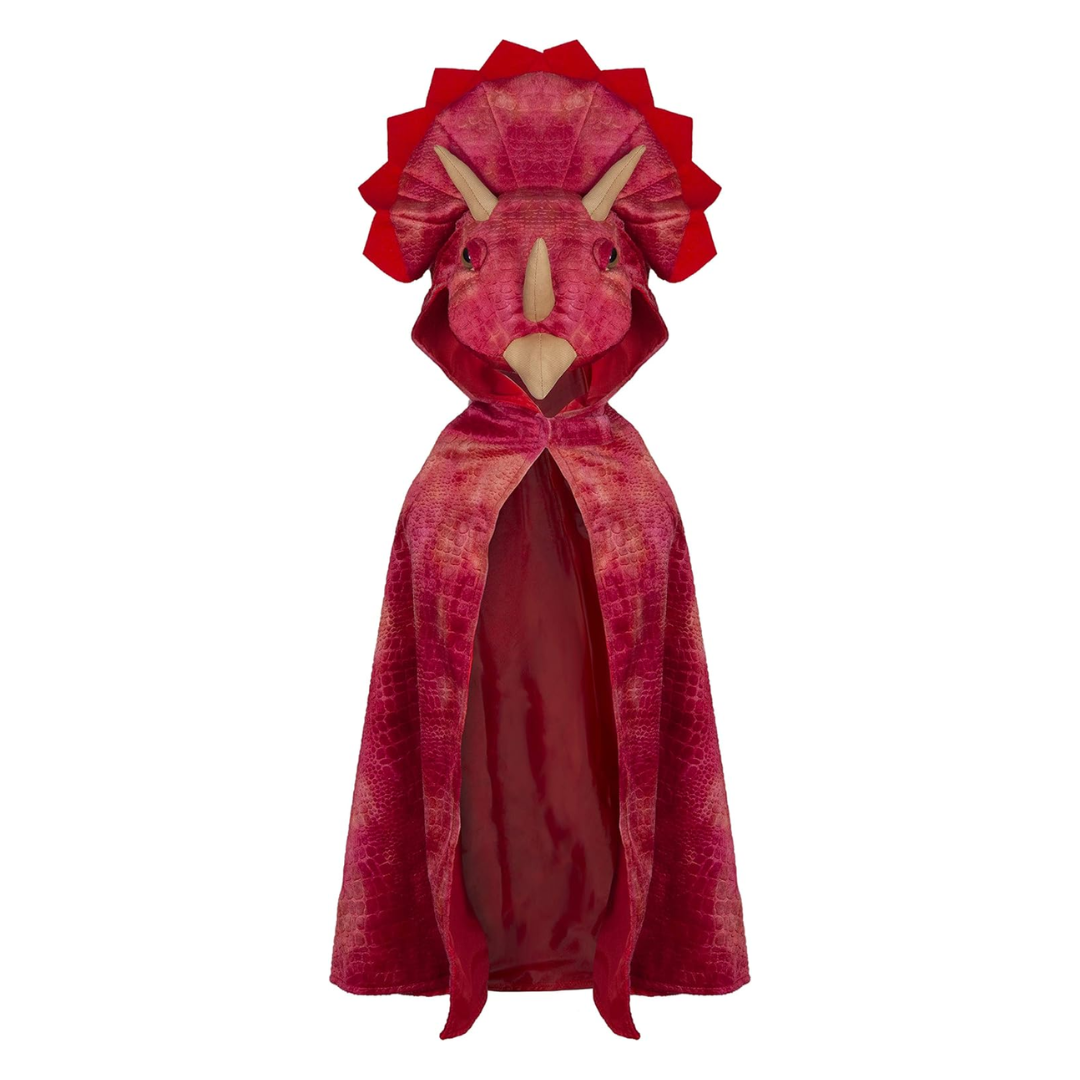 Great Pretenders - Red Triceratops Hooded Cape