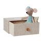 Maileg Little Sister Dance Mouse in Daybed