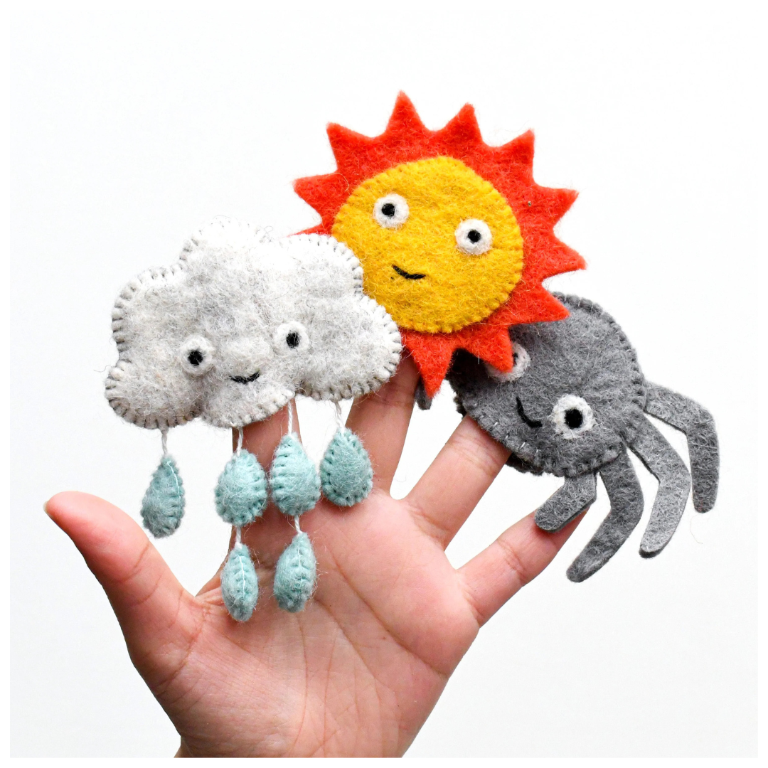 Tara Treasures - Incy Wincy Spider Finger Puppet Set