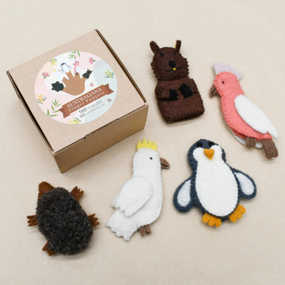 Tara Treasures - Australian Animals Finger Puppet Set