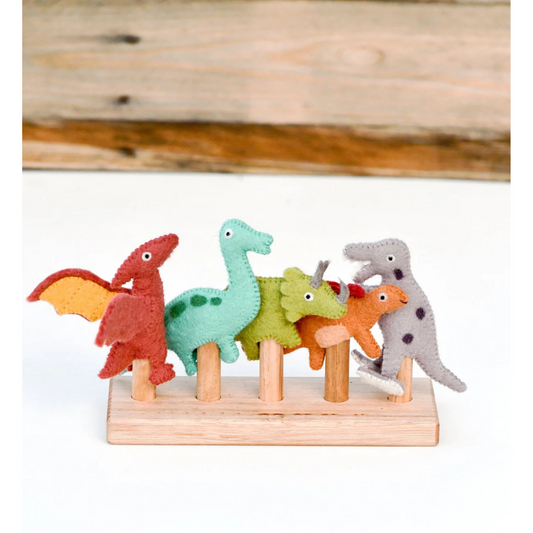 Tara Treasures - Dinosaur Finger Puppets Set