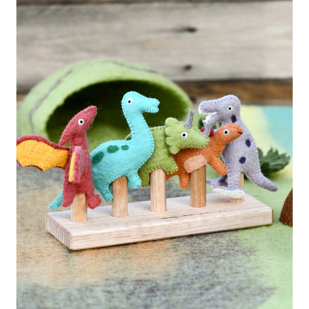 Tara Treasures - Dinosaur Finger Puppets Set