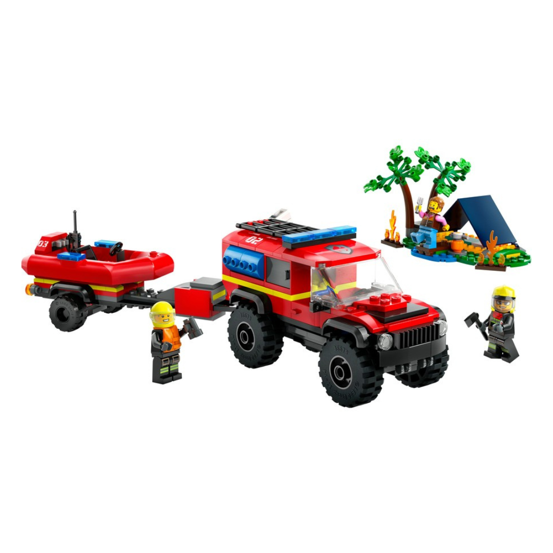 LEGO City 4x4 Fire Truck with Rescue Boat 60412