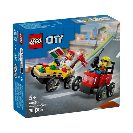 LEGO City Pizza vs. Fire Truck Race Car Pack 60458