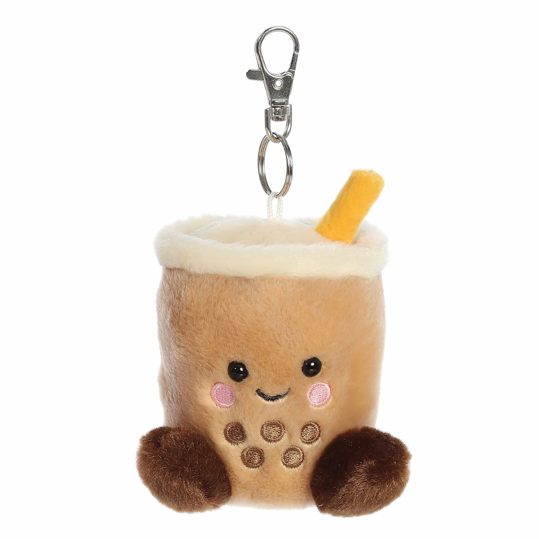 Palm Pals Clip-On Keychain - Milky Tea Boba