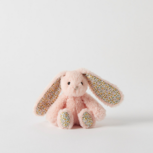 Jiggle & Giggle - Floral Peach Bunny Rattle