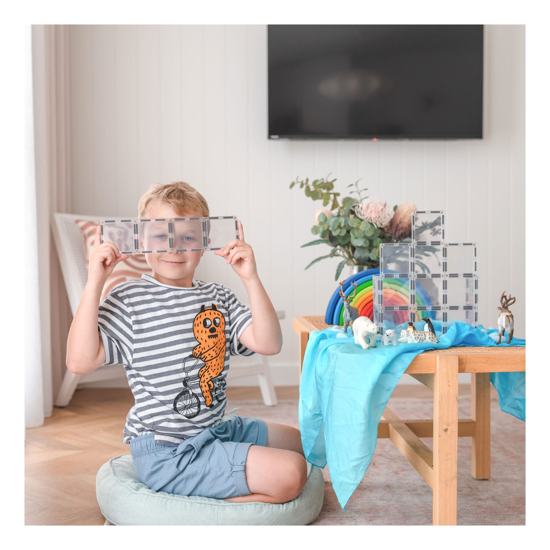 Connetix Tiles 12 Piece Clear Rectangle Pack