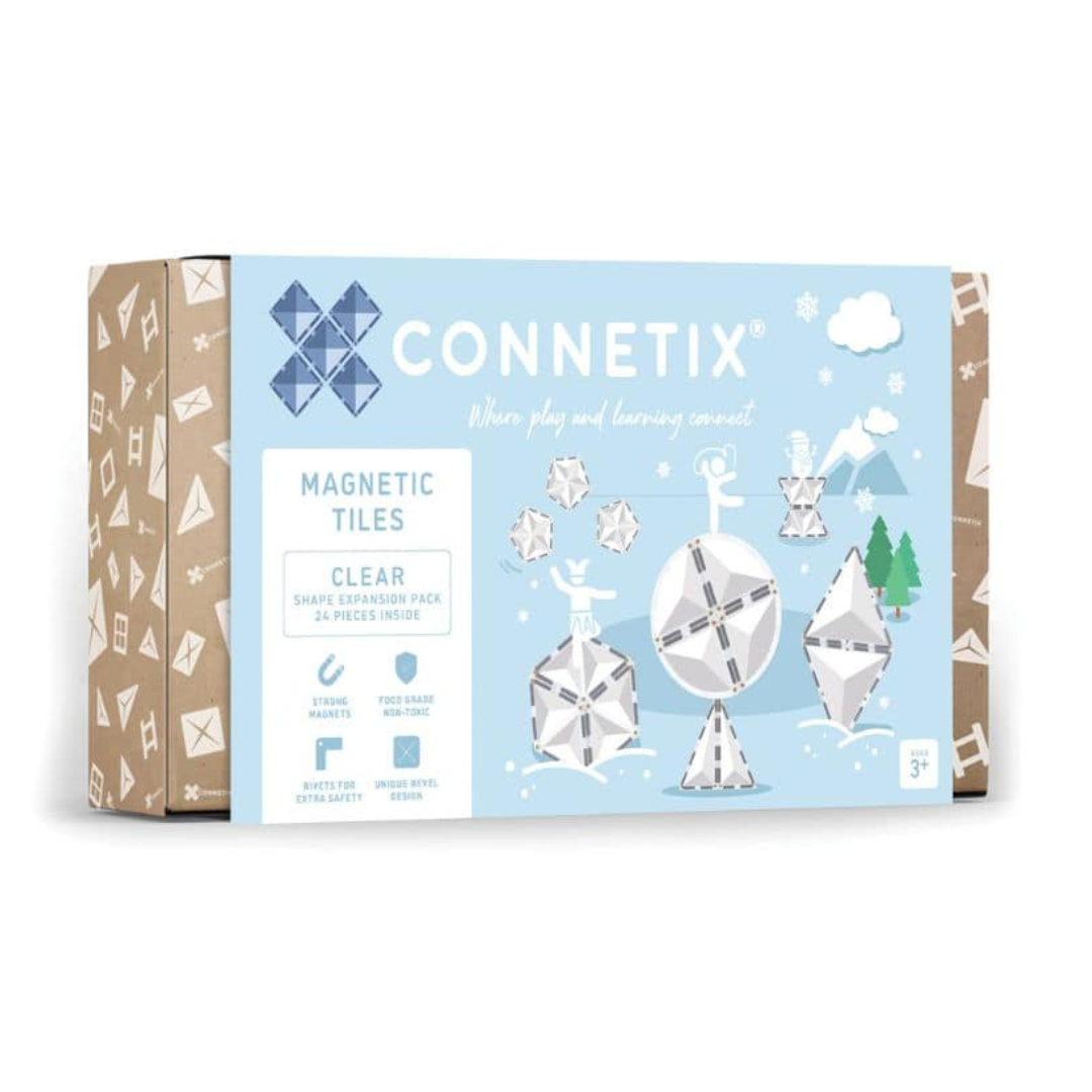 Connetix Tiles 24 Piece Clear Shape Expansion Pack