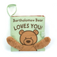 Jellycat Fabric Book - Bartholomew Bear Loves You