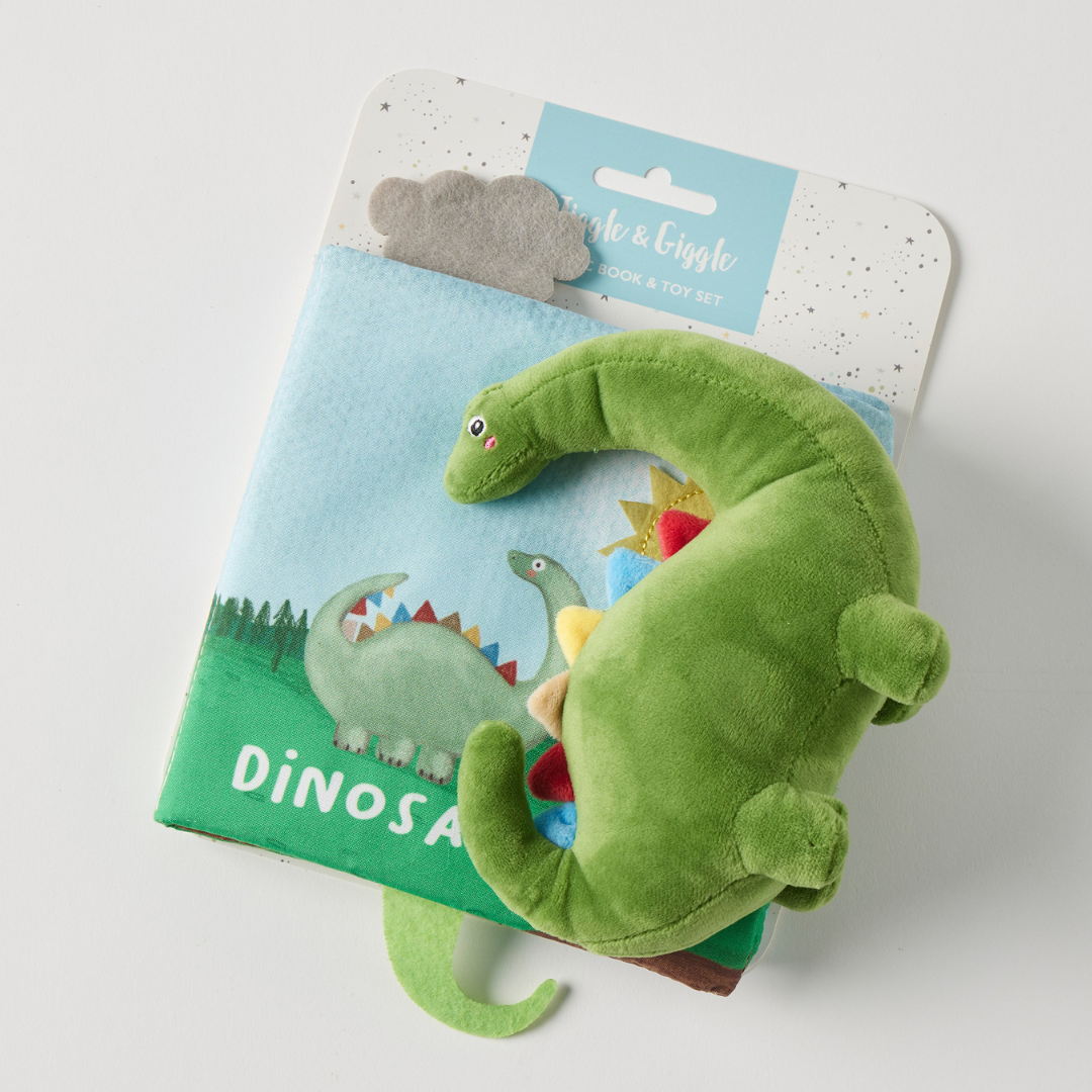 Jiggle & Giggle - Dinosaurs Activity Fabric Book & Toy Set