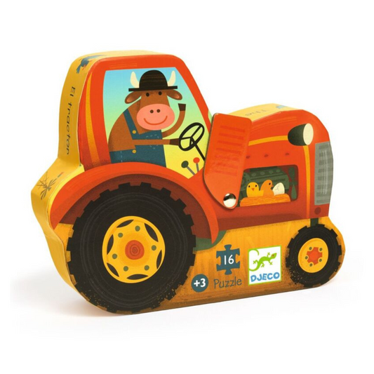 Djeco The Tractor 16pc Silhouette Puzzle