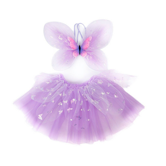 Great Pretenders - Lilac Flutter Butterfly Skirt & Wings