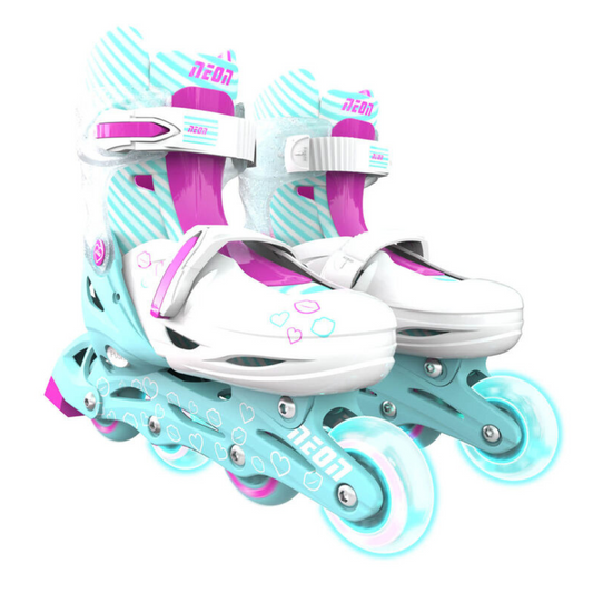 Yvolution - Neon Inline Skates Teal & Pink
