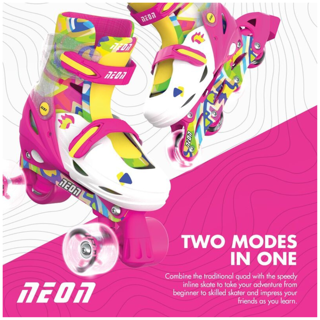 Yvolution - Neon Combo Skates Pink & Yellow