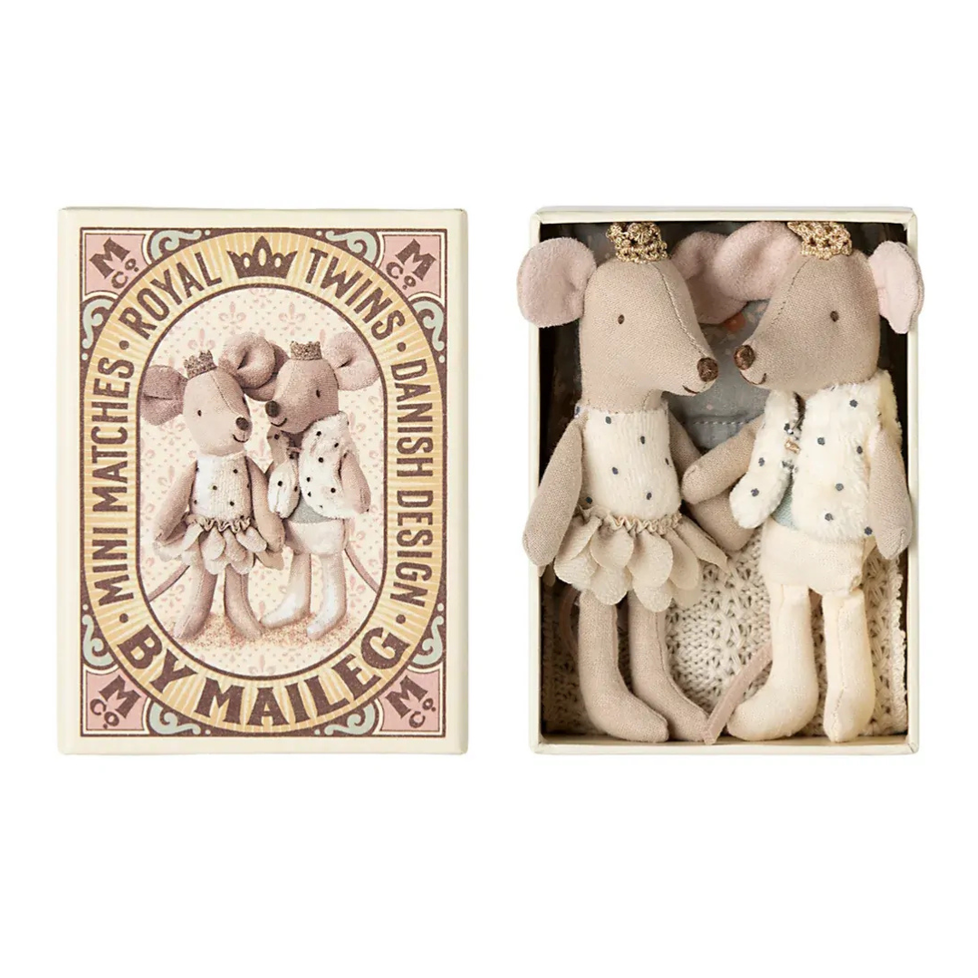 Maileg Royal Twin Mice in Matchbox