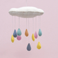 Tara Treasures - Nursery Cot Mobile | Cloud with 3D Pastel Raindrops