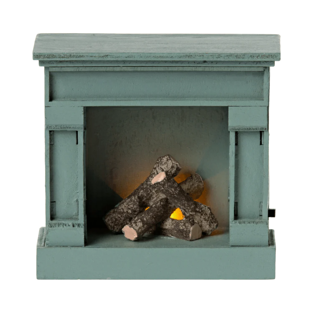 Maileg Miniature Fireplace Blue