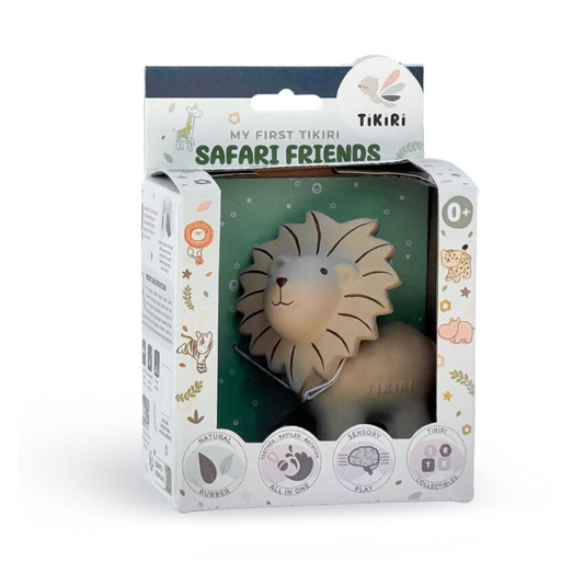 Tikiri Lion Rubber Teether Rattle & Bath Toy
