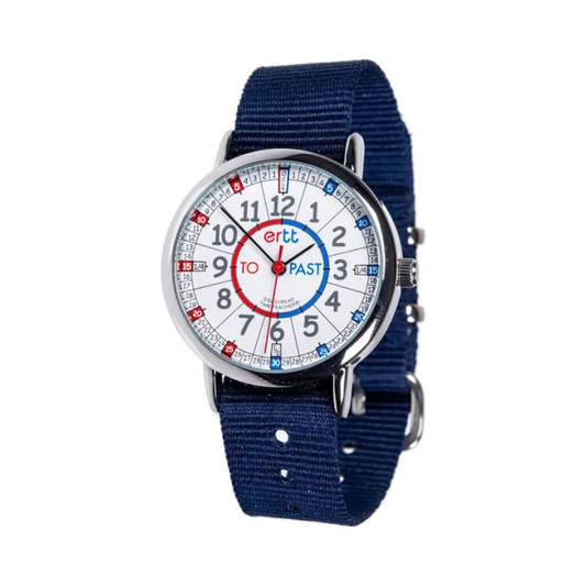 Easy Read Time Teacher Watch Navy Blue - Waterproof
