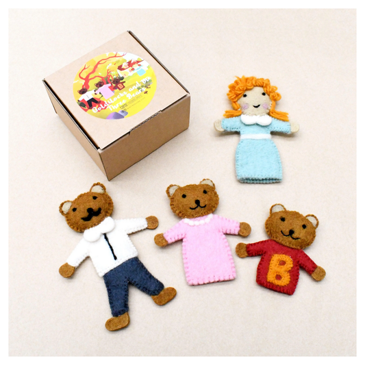 Tara Treasures - Goldilocks and the Three Bears Finger Puppet Set